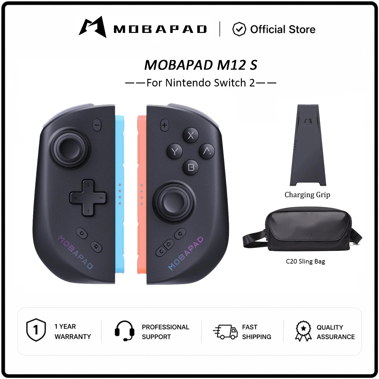 MOBAPAD M12 HD / M12 S Joypad for Nintendo Switch 2 with TMR Joystick HD Vibration Mechanical Buttons Remap Macro Gamepad