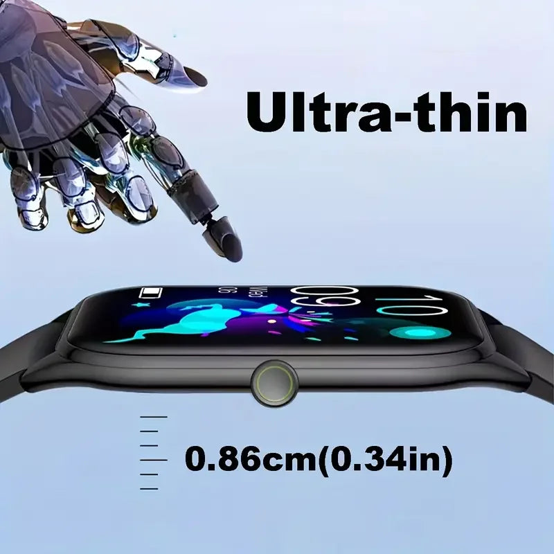 GAWSUG New Ultra thin Wireless Call SmartWatch Women Watches Men Sports Fitness Tracker Heart Rate Smartwatches For Android IOS
