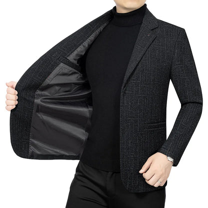 Business Casual Kavaj Herr – Elegant Enkelknäppt Sommarjacka