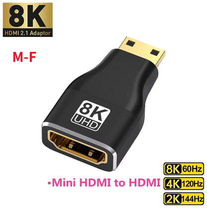 HDMI 2.1-adapter med 90° eller 270° vinkel – 8K 60 Hz