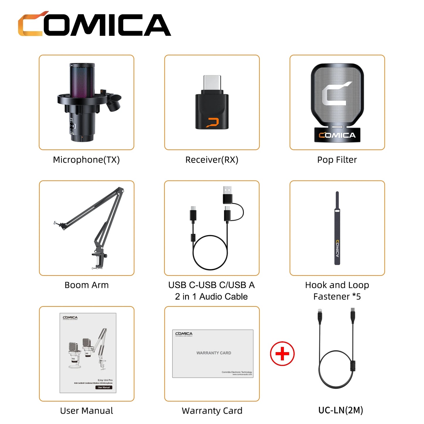 Ejoy Uni Pro wireless gaming microphone for streaming,recording, podcast, youtube. Compatible with Mac OS, PS4/ 5