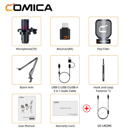 Ejoy Uni Pro wireless gaming microphone for streaming,recording, podcast, youtube. Compatible with Mac OS, PS4/ 5