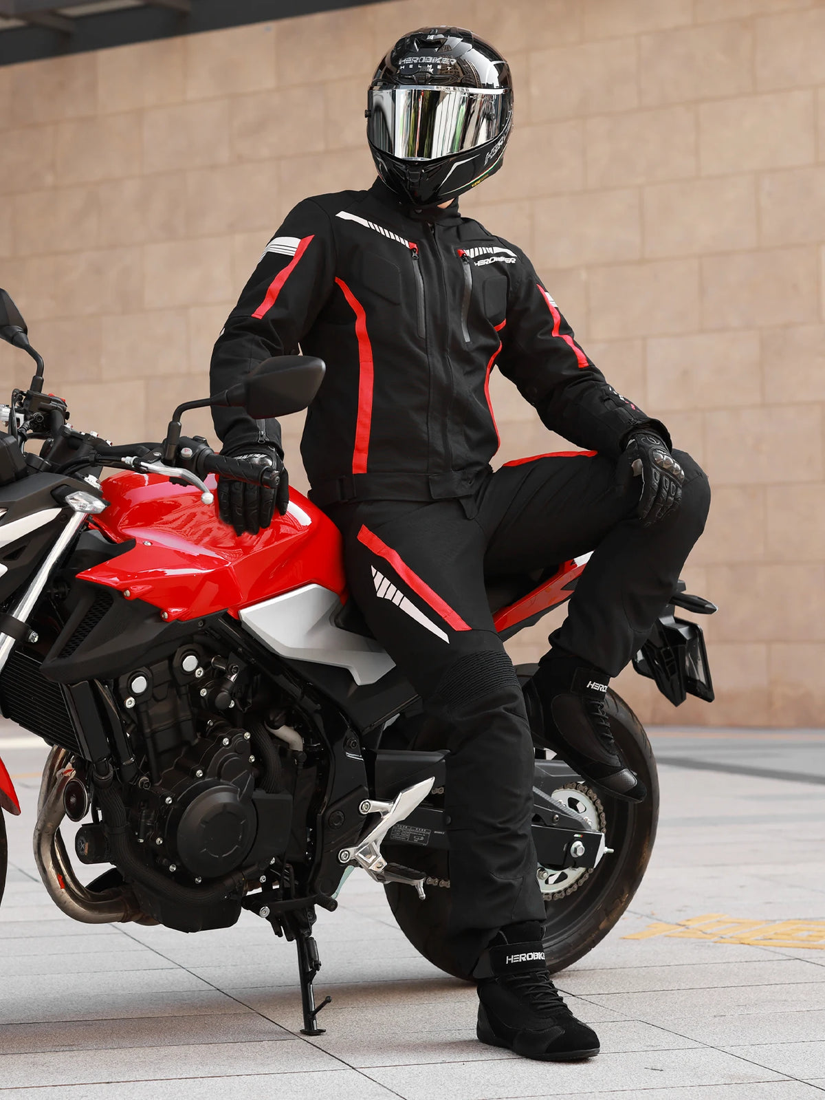 Men's Motorcycle Jacket Anti-fall Wear-resistant Motorbike Jacket With 5pcs Protector Motocross Racing Clothing Protection