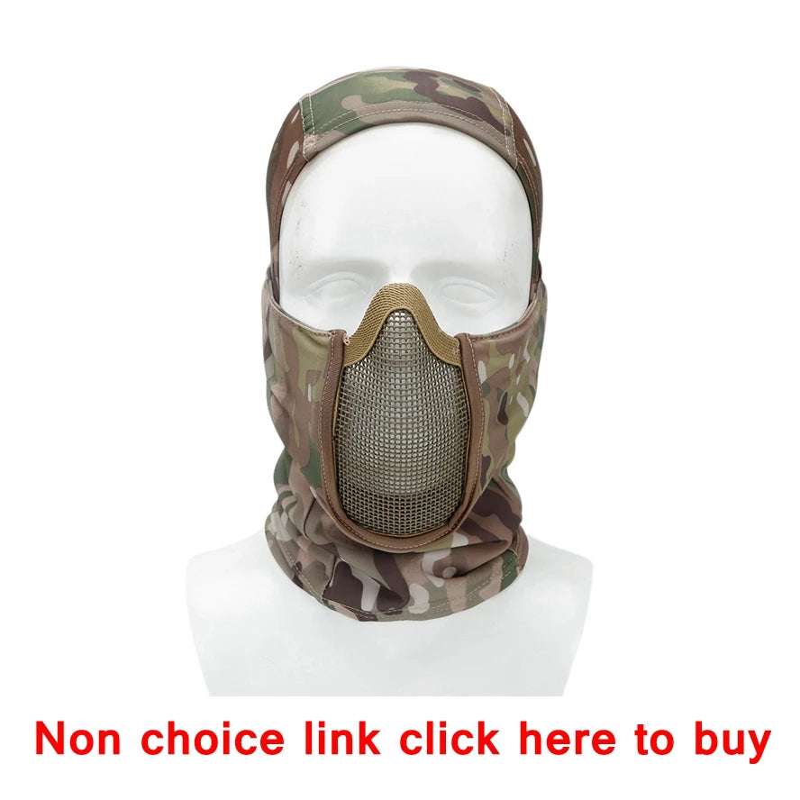 Taktisk Helmask med Stålnätsmask för Airsoft och Paintball