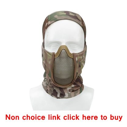 Taktisk Helmask med Stålnätsmask för Airsoft och Paintball