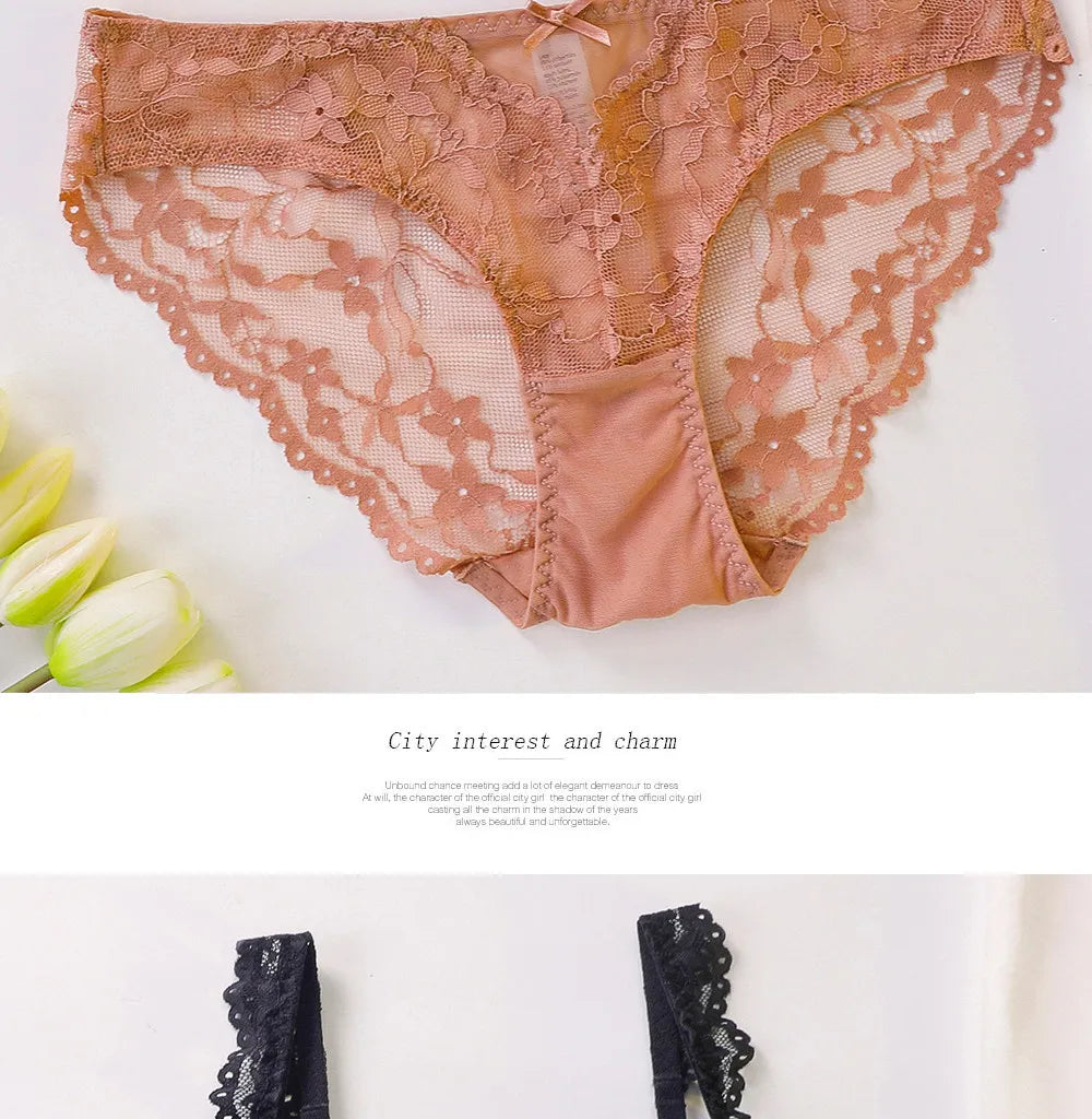 Ladies Soft Underwire Lace Push Up Bra Set Solid Floral Design Bralette Comfort Female Lingerie Set Suitable For A/B/C Cup