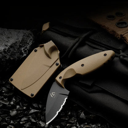 Simple and portable straight knife with sheath storage, anti slip and comfortable handle, outdoor outing, fishing, gardening, mu