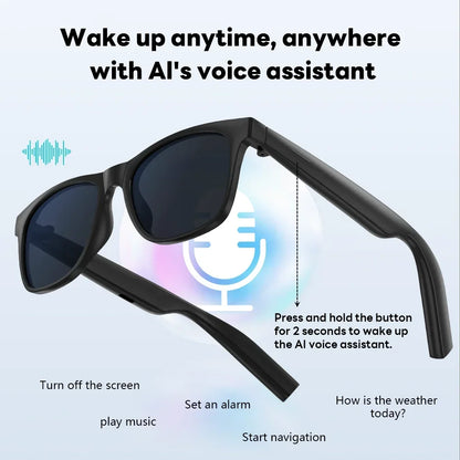 Lenovo Remote Touch Control 8K AI Smart Glasses Bluetooth Wireless Sunglasses Photo Camera Recording Voice Assistant Translator