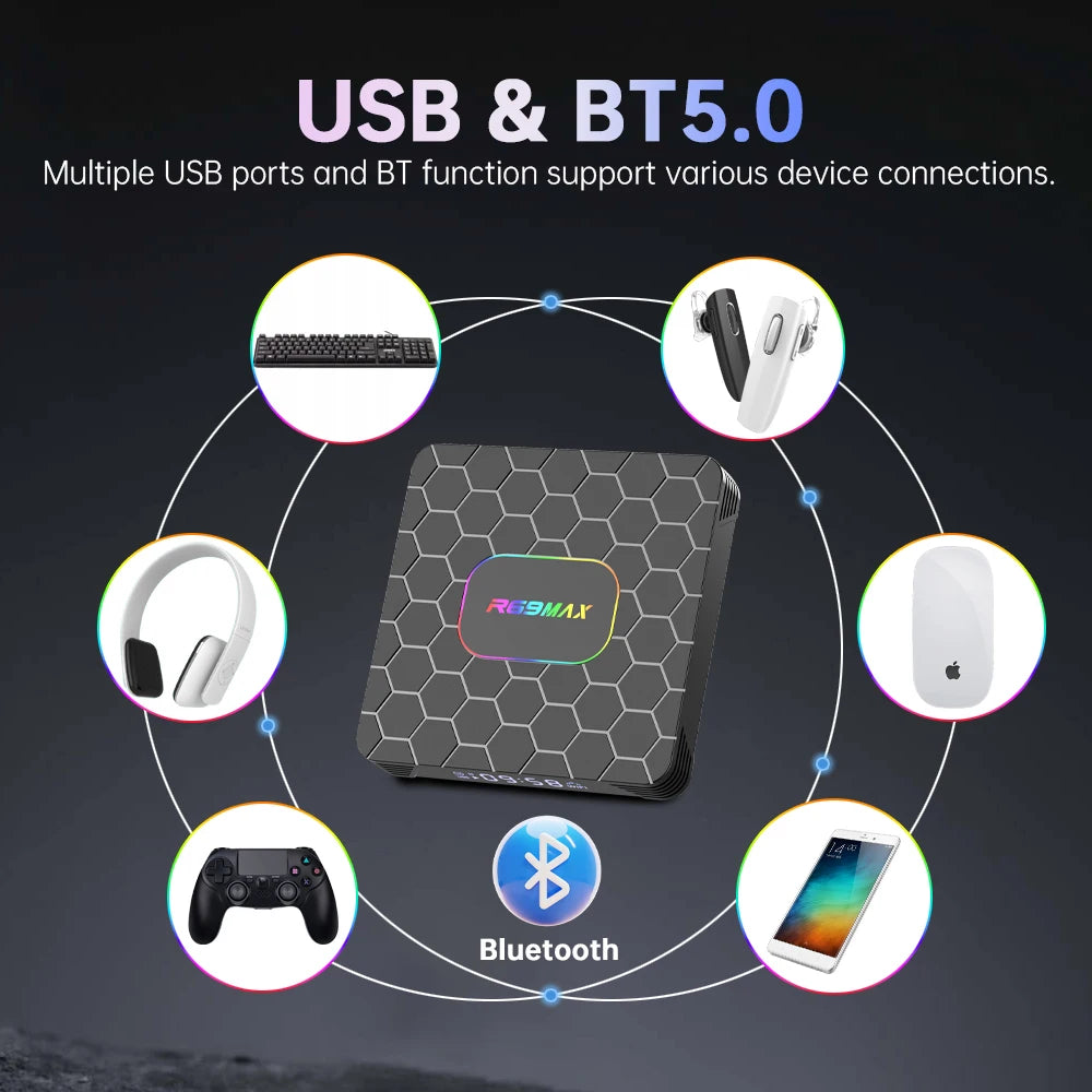 2026 New Smart TV Box T1+ RK3518 Android 14 WiFi 6 BT 5.4 Dual UI Interface 4K Ultra HD  Smart Media Player