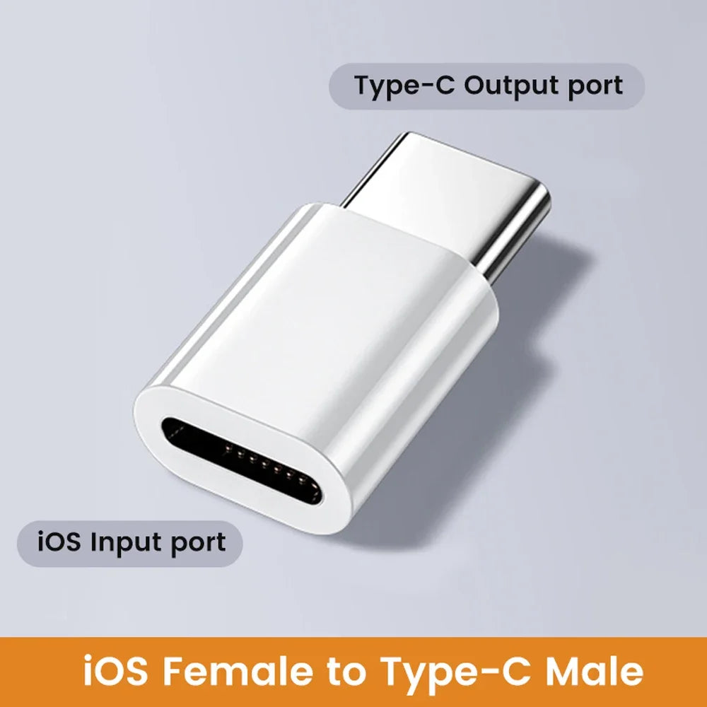 Type C To Lightning Adapter Type C Male To Lightning Female Converter High Speed Charging/Transfer Adapter for iphone 15 16