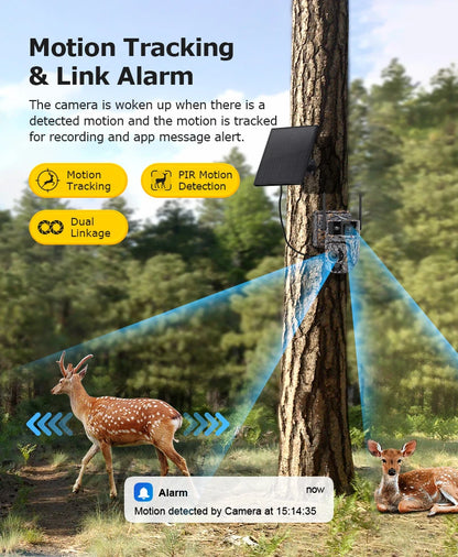 LS VISION 12MP 20X Optical Zoom 4G/ WiFi Solar Camera Outdoor Camouflage PTZ Cameras Surveillance CCTV Solar Hunting Camera Ubox