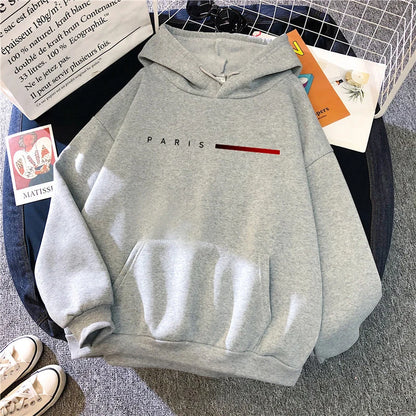 Paris Letter Womens Sweatshirts Printed Home Casual Hoodies Sports Pullover Tops Daily High Quality Woman Clothing Autumn Winter