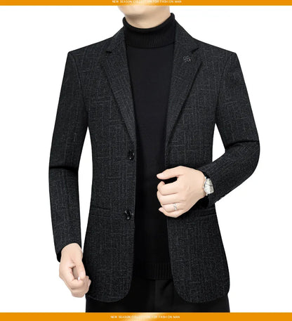 Business Casual Kavaj Herr – Elegant Enkelknäppt Sommarjacka