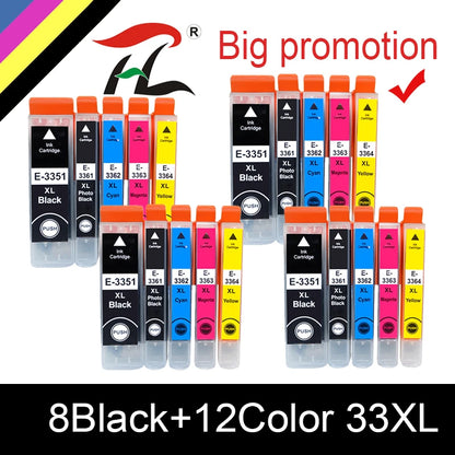 20PK Kompatibel för EPSON 33XL 33 Bläckpatron för T3351 T3361 Expression Premium XP 530 540 630 640 635 645 830 900 Skrivare
