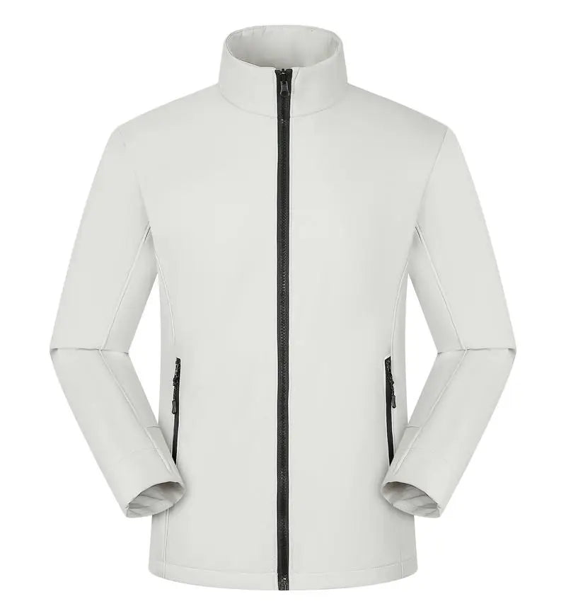 customized logo Men's Tactical Jackets Softshell Lightweight Coats with Pockets Water Resistant Outdoor Hiking couple top C2407