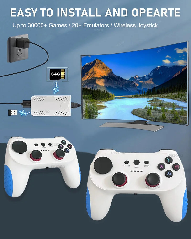 X10 Pro Game Stick 4K 128GB – 50 000 Retro Spel 50+ Emulatorer Dual 2,4G Trådlösa Kontroller S905X3 EmuELEC TV