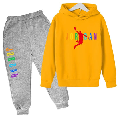 2-13 Years Boys Girls Simple Outfits Children Clothes Autumn Spring 2pcs Hoodie+Pants Letter Print Tracksuits  Kids Casual  Sets