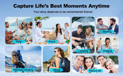 4K  Action Camera 180° Auto-rotate Len Pocket Camera 1.9" Touchscreen Zoom Sport Cam Portable Vlog Video Recorder Cycling