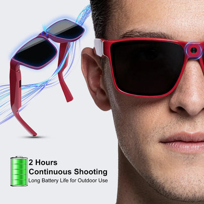 Intelligent AI Sunglasses HD with 800W Pixel Shooting and Camera for Recording Bluetooth Music Calling Outdoor Sports Shooting