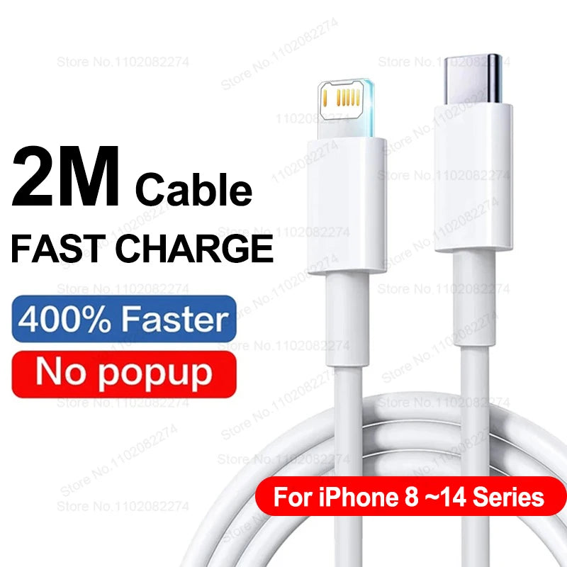 PD 20W/40W Snabbladdare för iPhone och USB-C-kablar – Kompatibel med iPhone 11–16 Pro Max