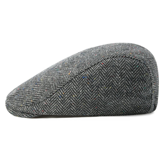 FEINION Men's Herringbone Flat Ivy Newsboy Hat Wool Blend Gatsby Cabbie Cap Winter Outdoor Hunting Cap