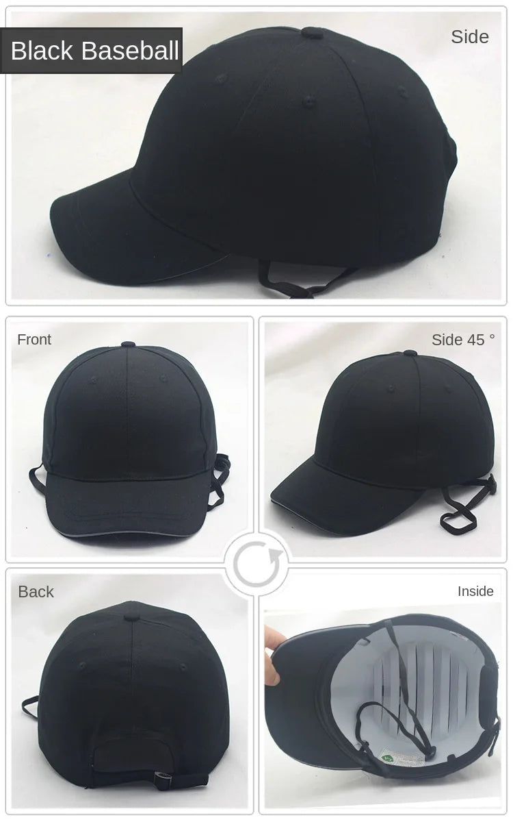 Bump Hat for Safety Baseball Cap Style Hard Hats for Adult Men Women Breathable Lightweight for Head Protection Short Brim