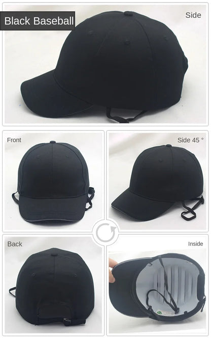 Bump Hat for Safety Baseball Cap Style Hard Hats for Adult Men Women Breathable Lightweight for Head Protection Short Brim