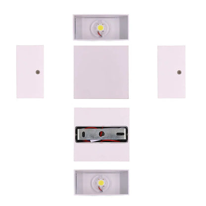 IP65 LED Kubvägglampa 6W/12W – Justerbar Vinkel, Inne & Ute, Aluminium, Varm/Kall/4000K