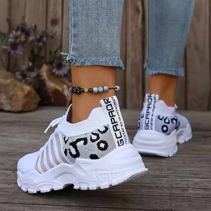 Dam sneakers med leopardmönster – Lätta, andningsbara, canvas, slip-on, storlek 36–43, 11 färger