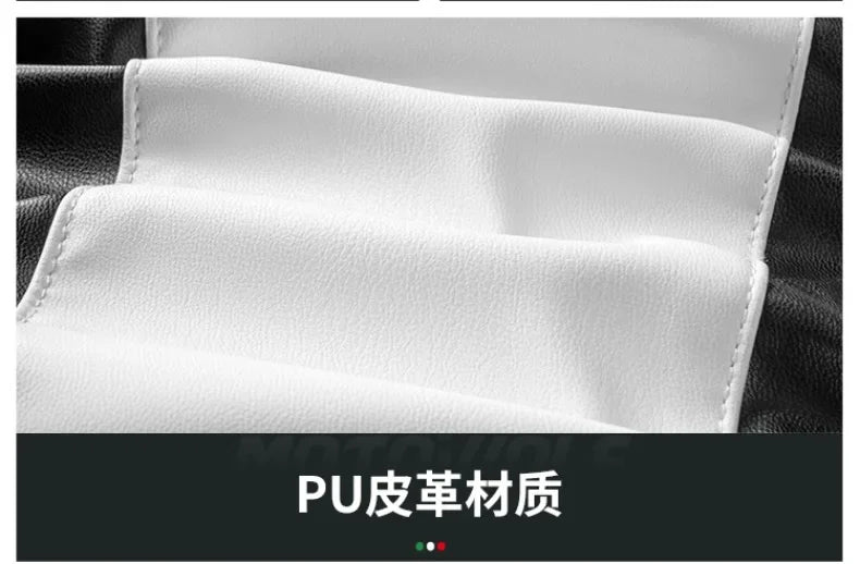 CE Certified Motorbike Leather Jacket for Men Autumn Winter Warm Windproof Riding Coat with Removable Liner Motorcycle Jacket