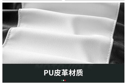CE Certified Motorbike Leather Jacket for Men Autumn Winter Warm Windproof Riding Coat with Removable Liner Motorcycle Jacket