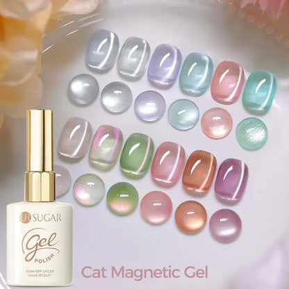 UR SUGAR 15ml Cat Magnetic Gel Nail Polish 30 Colors Semi Permanent Magnetic Gel UV/LED Soak Off Painting Vanrish Design