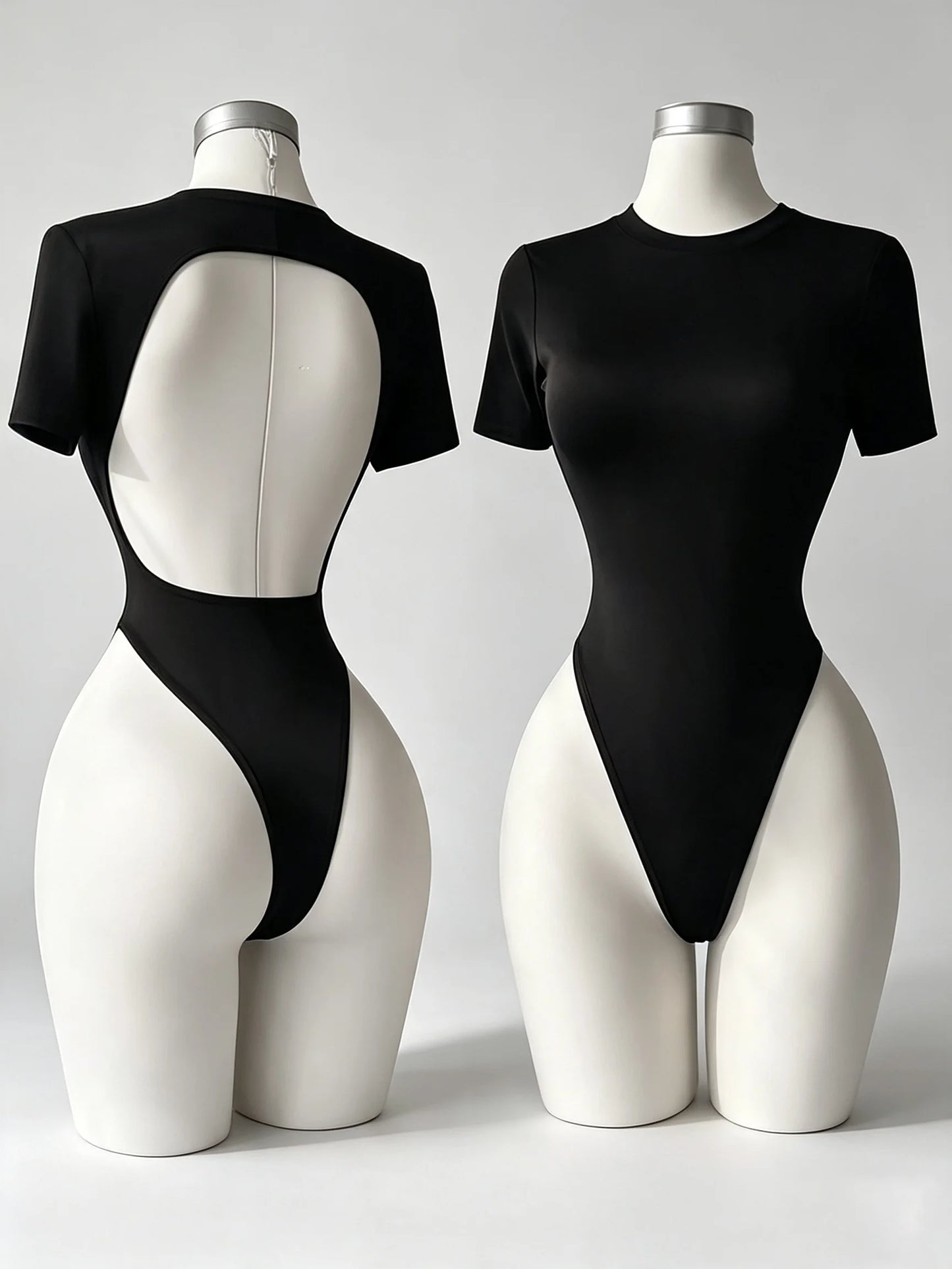 Women's High-Quality Backless Bodysuit Basic Solid Color Comfortable Fit Underwear