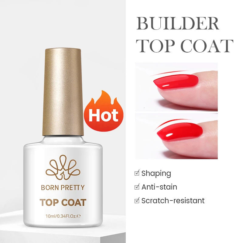 BORN PRETTY Super Top Coat and Base Gel Nail Polish for Gel Polish Semi-permanent Varnish Rubber Top Coat 10ml Nail Supplies