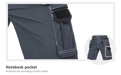 Men's durable multi-pocket work pants cargo work shorts workwear for Men