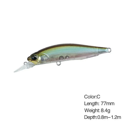 Minnow Fishing Lure Wobbler Rozante 77SP Long Cast Hover Swaying Lure Jerkbait Artificial Bait Culter 77mm/63mm Alburnus Bait