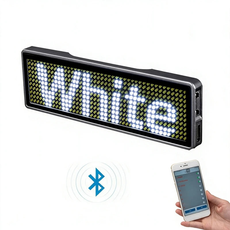 Bluetooth LED Module Name Badge DIY Programmable Scrolling Message Board Mini LED Display HD DIY Electronic Kit
