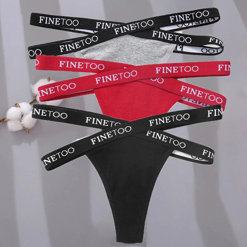 3-pack stringtrosor med korsade sidoband i bomull, M–XL