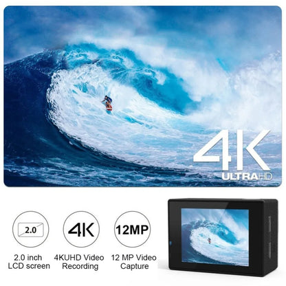 Ultra HD 4K Action Camera 30fps/170D Underwater Helmet Waterproof 2.0-inch Screen WiFi Remote Control Sports go Video Camera Pro