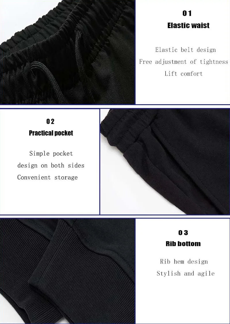 Herr Sweatpants med Tryck – Harajuku Streetwear Jogging Sport Lös Casual Höst/Vinter, 3 Färger S–3XL