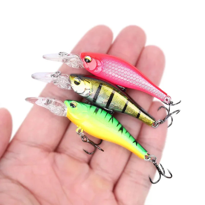 OUTKIT New 1Pcs Sinking Slowly Minnow Fishing Lure 5cm 3.9g Lifelike Swing Small Fish Deep Diving Hard Lures Japan Winter Baits