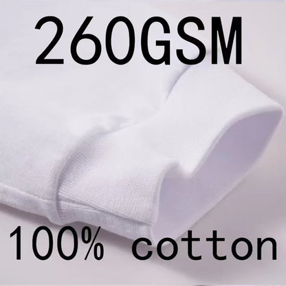 Unisex Långärmad T-Shirt 2026 – 260g Bomull DIY Logotryck Casual Personlig Present Vit & Svart M–XXL