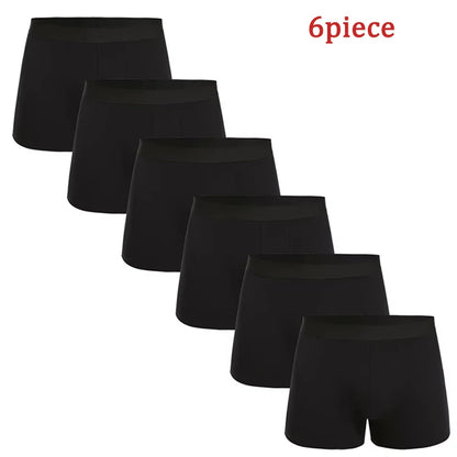 Herrboxershorts 6-pack – Mjuka, Andningsbara, Elastiska, S–XXL, Svart