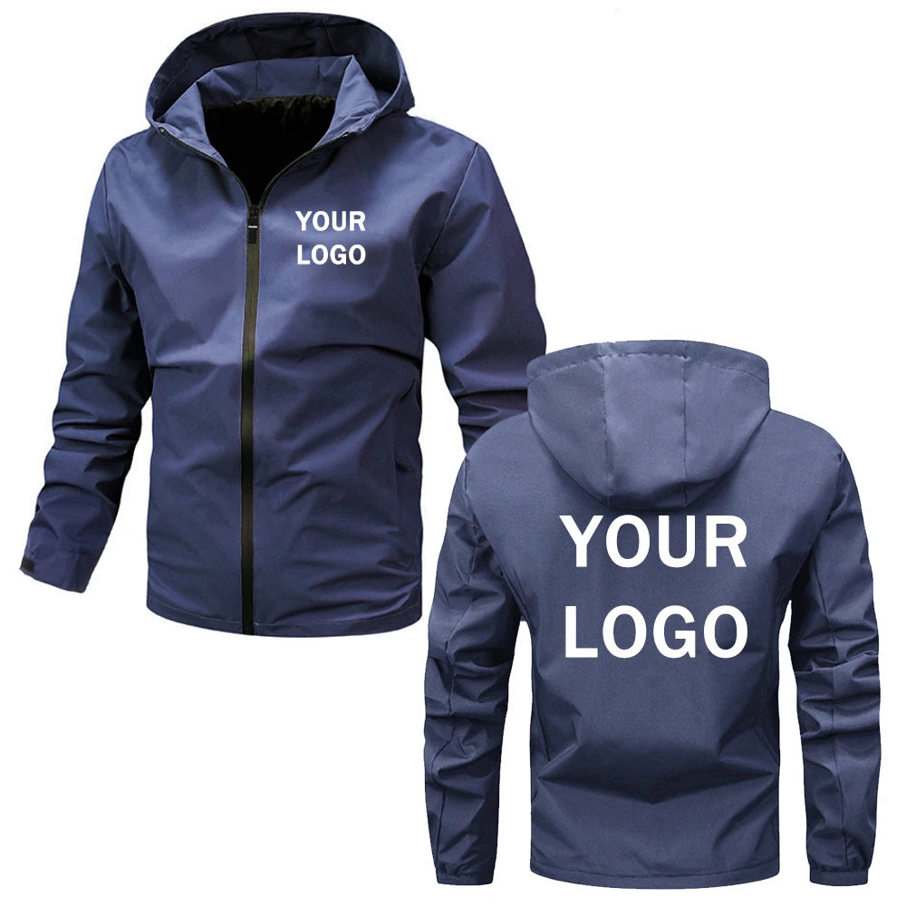 Herr Zip-Up Hoodie Jacka 2026 – Vår/Höst Outdoor Vandring Casual Navy/Röd/Blå/Svart M–XXXL