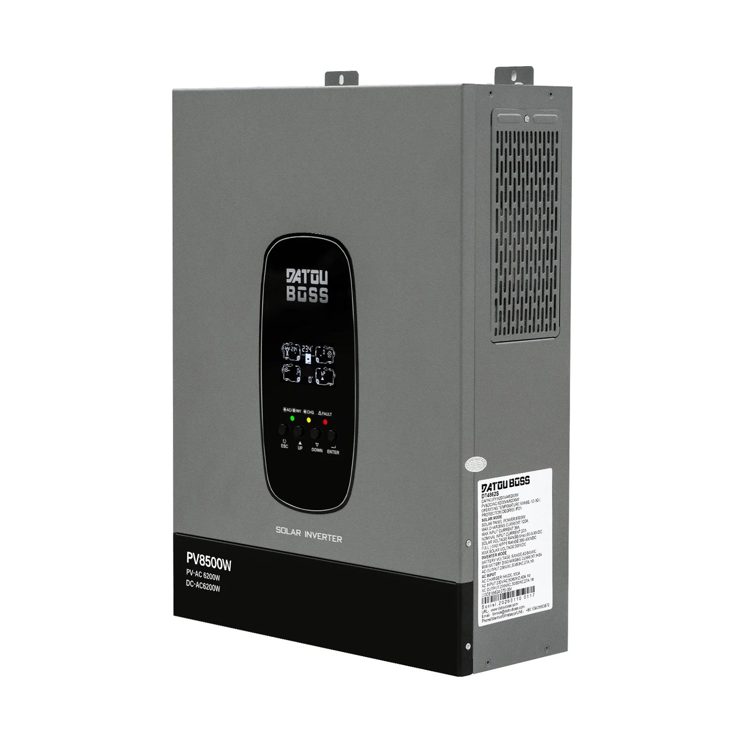 DATOUBOSS Solhybridinverter Ren Sinusvåg – 1,8kW 12V / 3kW 24V / 6,2kW 48V till 220V, Parallellanslutning, EU-lager Polen