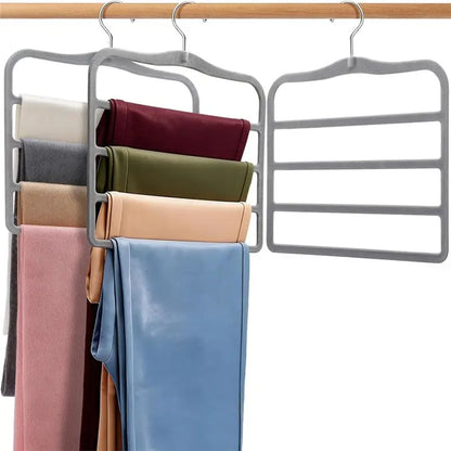 L60A Hangers, Space-Saving Multi-Tier Closet Organizers For,Trousers, Skirts, Scarves,Non-Slip Vertical Storage