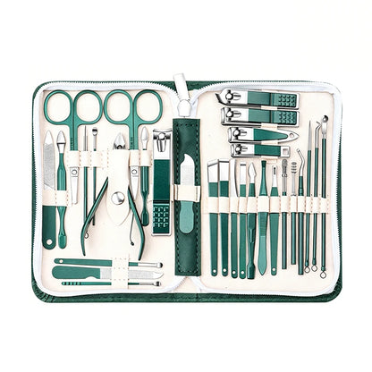 30PCS Manicure Set Pedicure Kit Professional Nail Clipper Set Stainless Steel Manicure Kit Nail Kit with Storage Box for Family