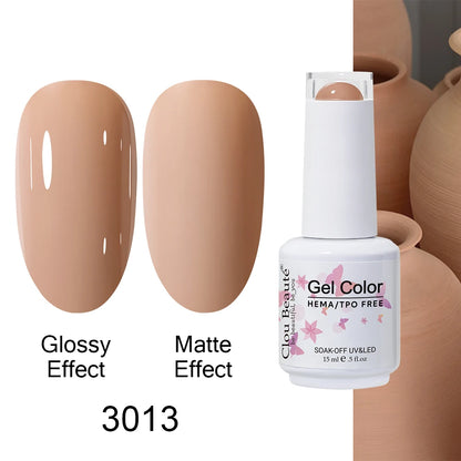 Clou Beaute Gel Nail Polish Neon Brown Royal Blue Red Green Pastal Nude Nail Art Varnishes Gel Lacquer Top Coat UV Gel Nail