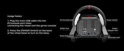 PXN V10 Ultra Direct Drive Wheel Kit, 3.2Nm Force Feedback Racing Wheel with Hall Effect Pedals, 4-Paddle Design, APP Enabled for PC/PS4/Xbox