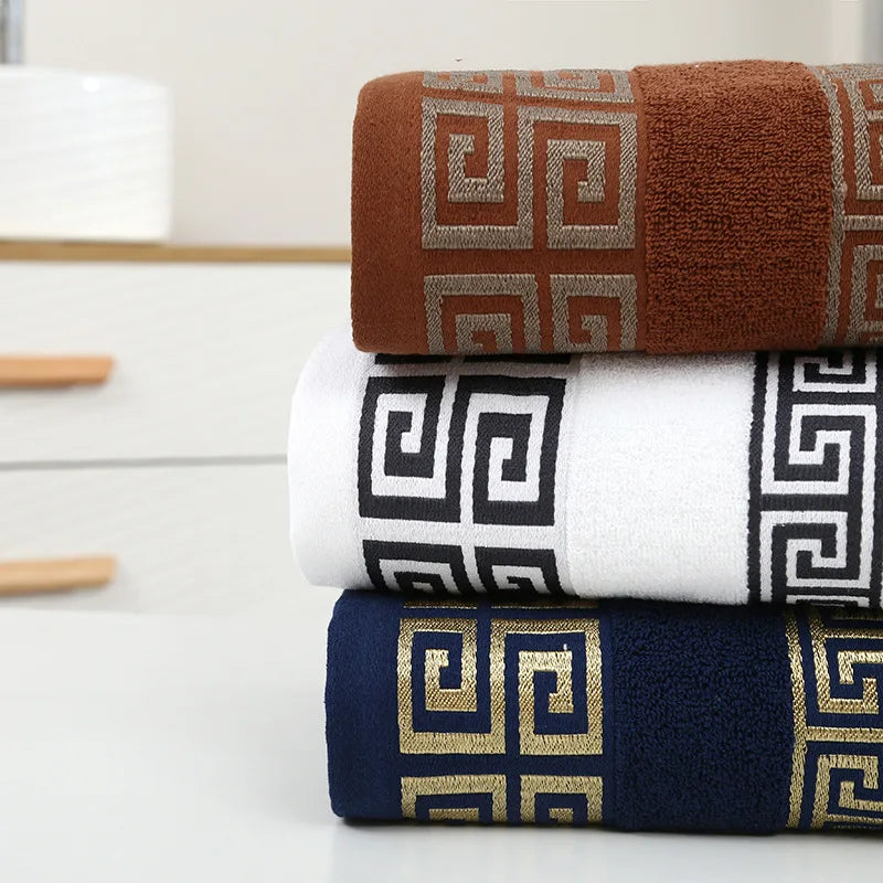 1/5/10pcs Black Cotton Towels Cover 34x74cm/70x140cm Embroidered Hotel Quality Bath Towel for Adults Christmas Gift Face Towels